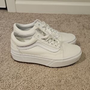 Vans White Platform Women's Sneakers